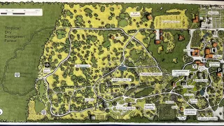 Das Bild zeigt einen Lageplan des Botanischen Gartens in Auroville. Hier berichtet Anton über seine Aufgaben und Erfahrungen aus Indien.